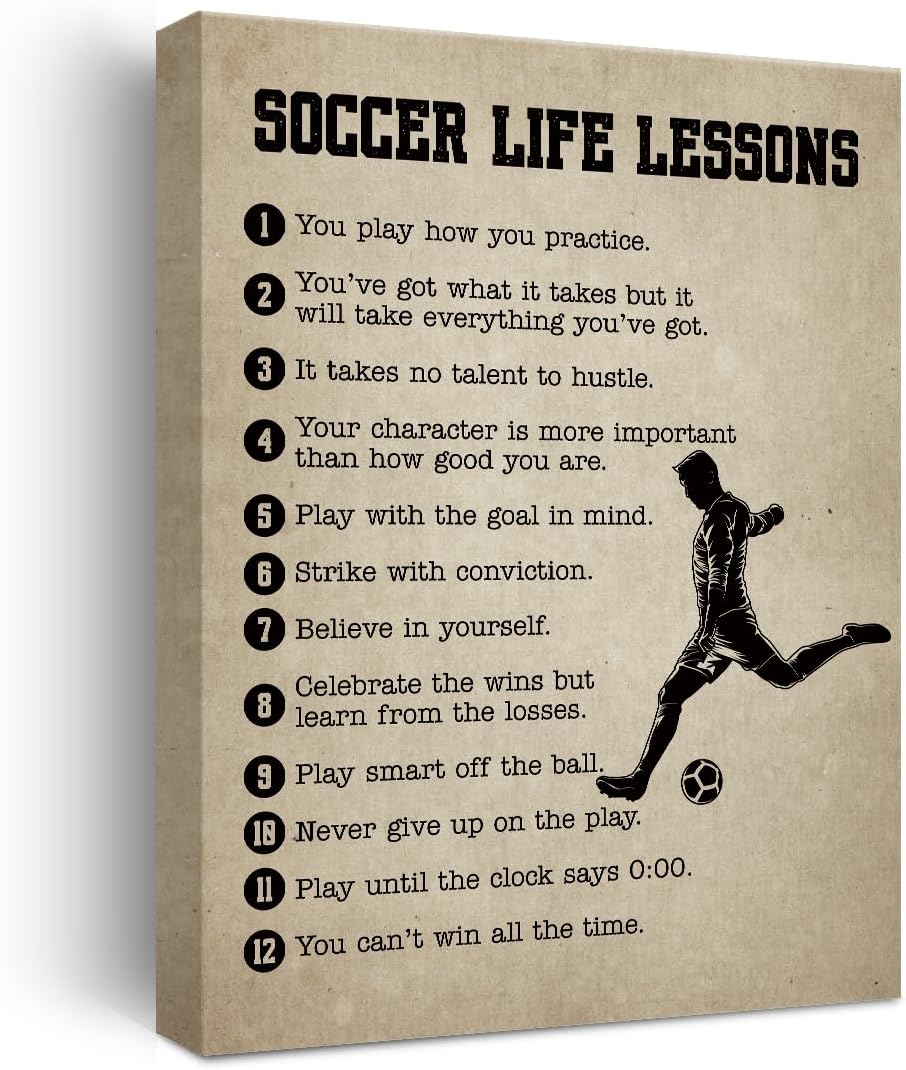 Framed Metal Canvas Wall Art — Soccer02
