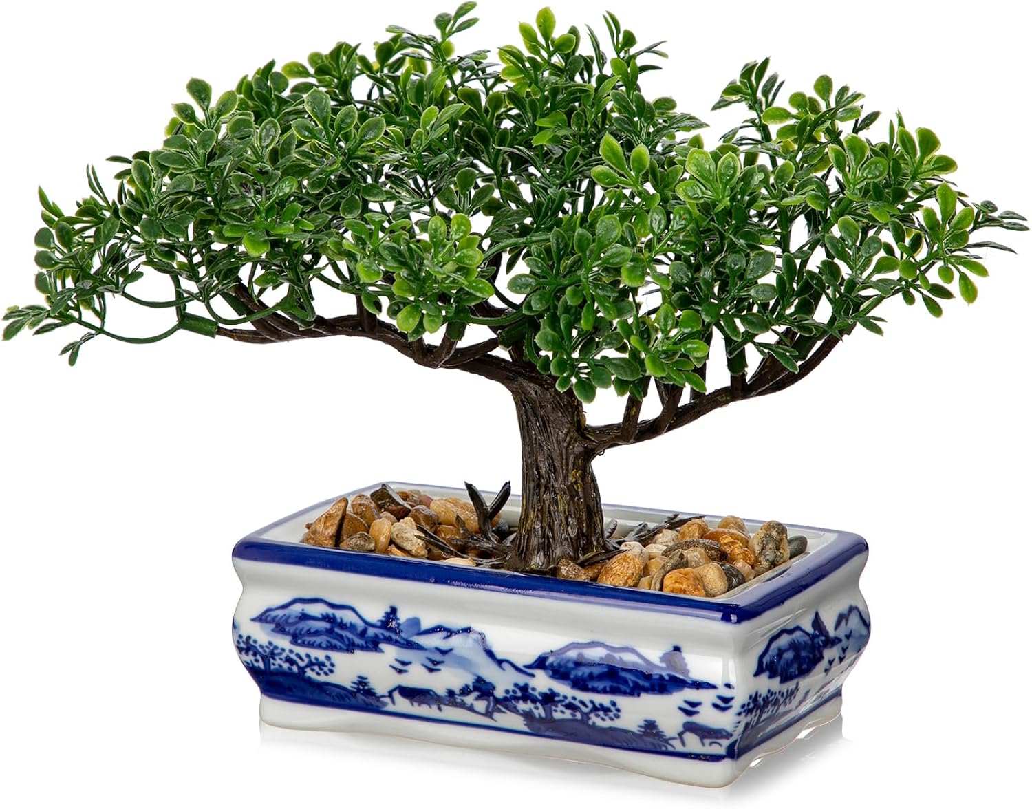 Farmhouse Ceramic Faux Plant — 6" — 5" BW porcelain