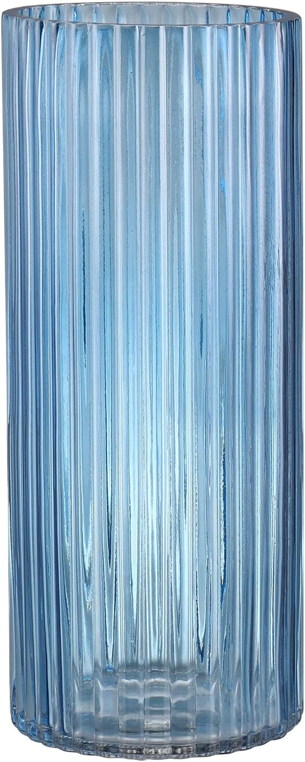 Black Flower Vase — 10" — Blue