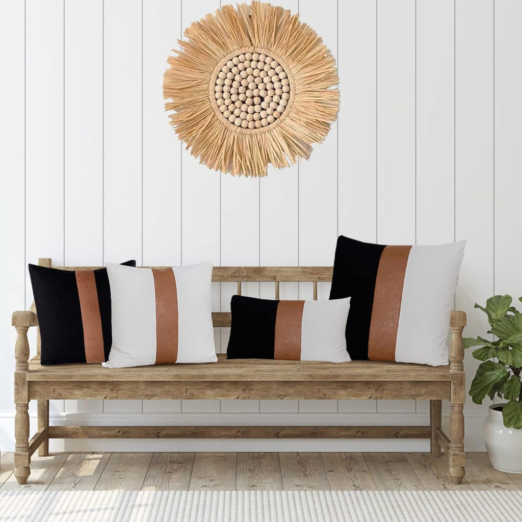 Boho Black Throw Pillow Cover — 18" - View 7