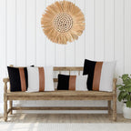 Boho Black Throw Pillow Cover — 18" - View 7