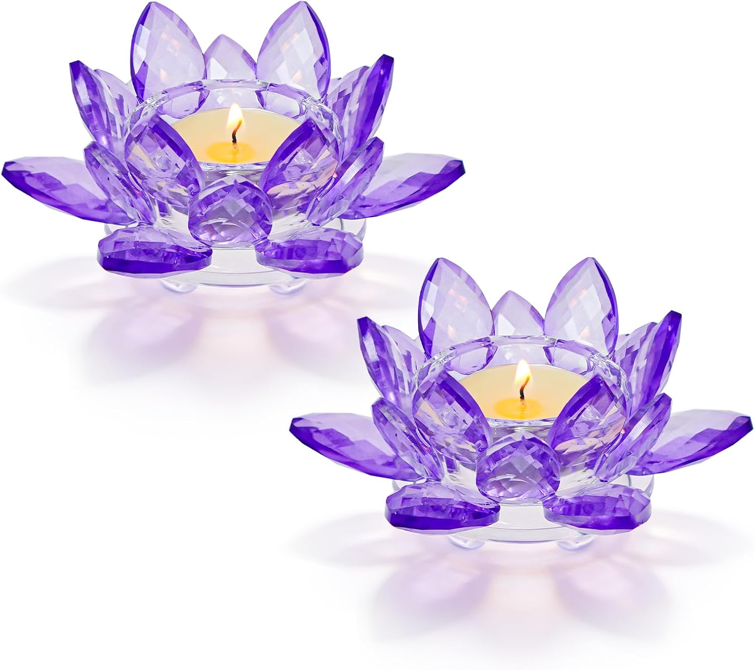 Luxe Black Candle — Purple 2pcs