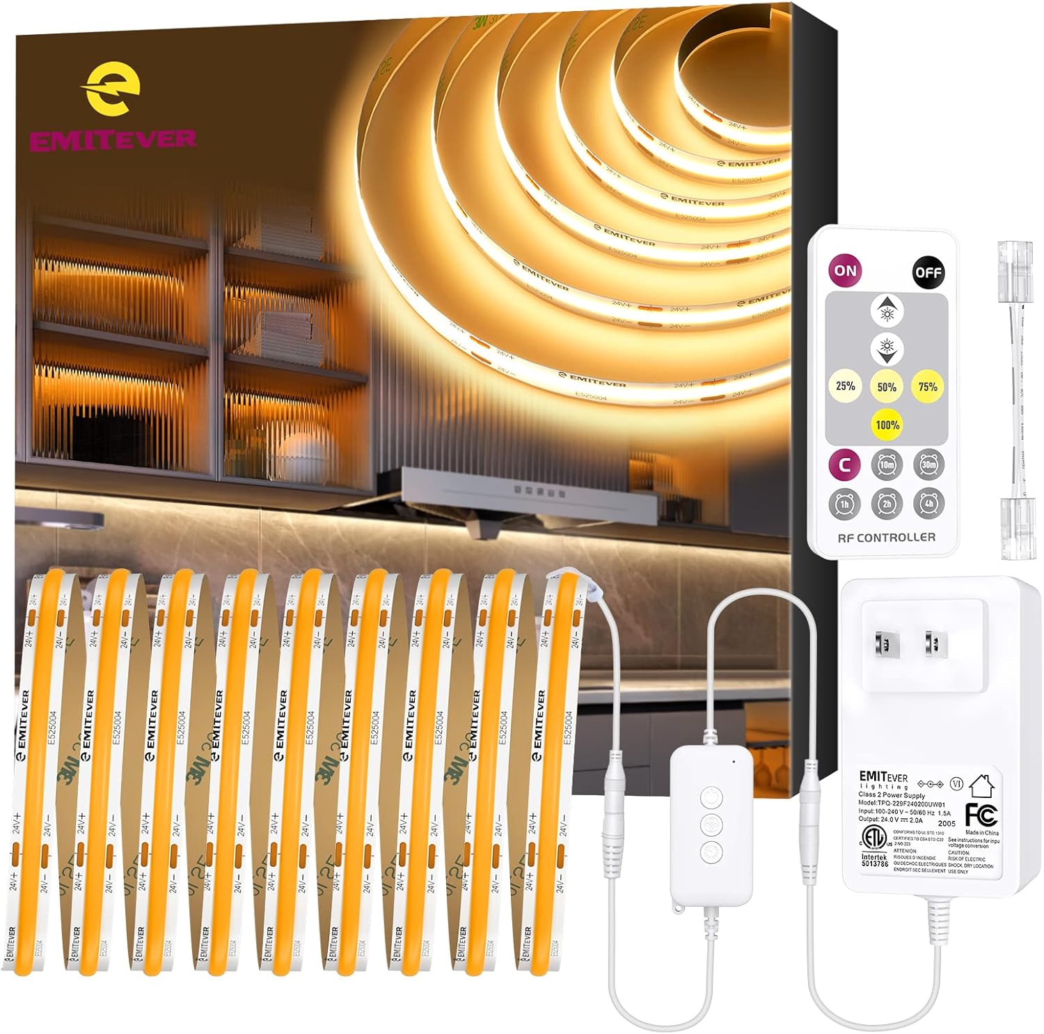 Dimmable White LED Strip Light — 3000K Warm White