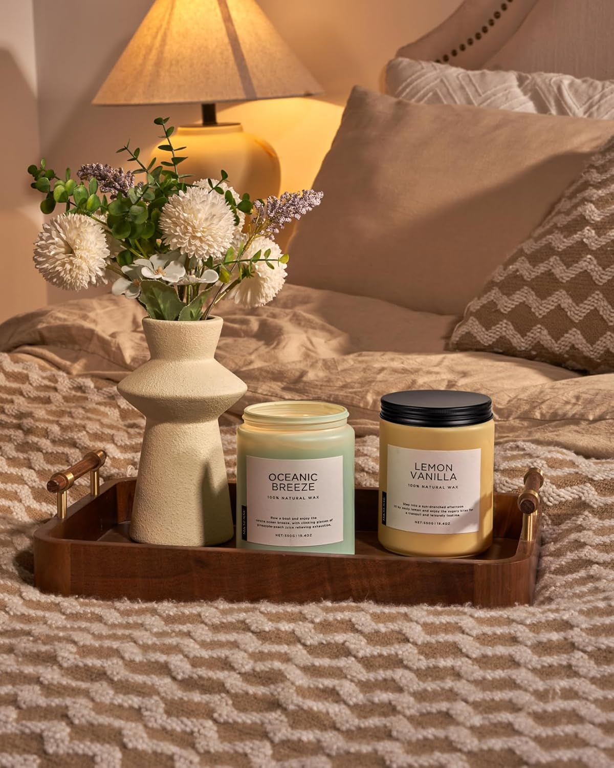 Scented Beige Soy Candle - View 7