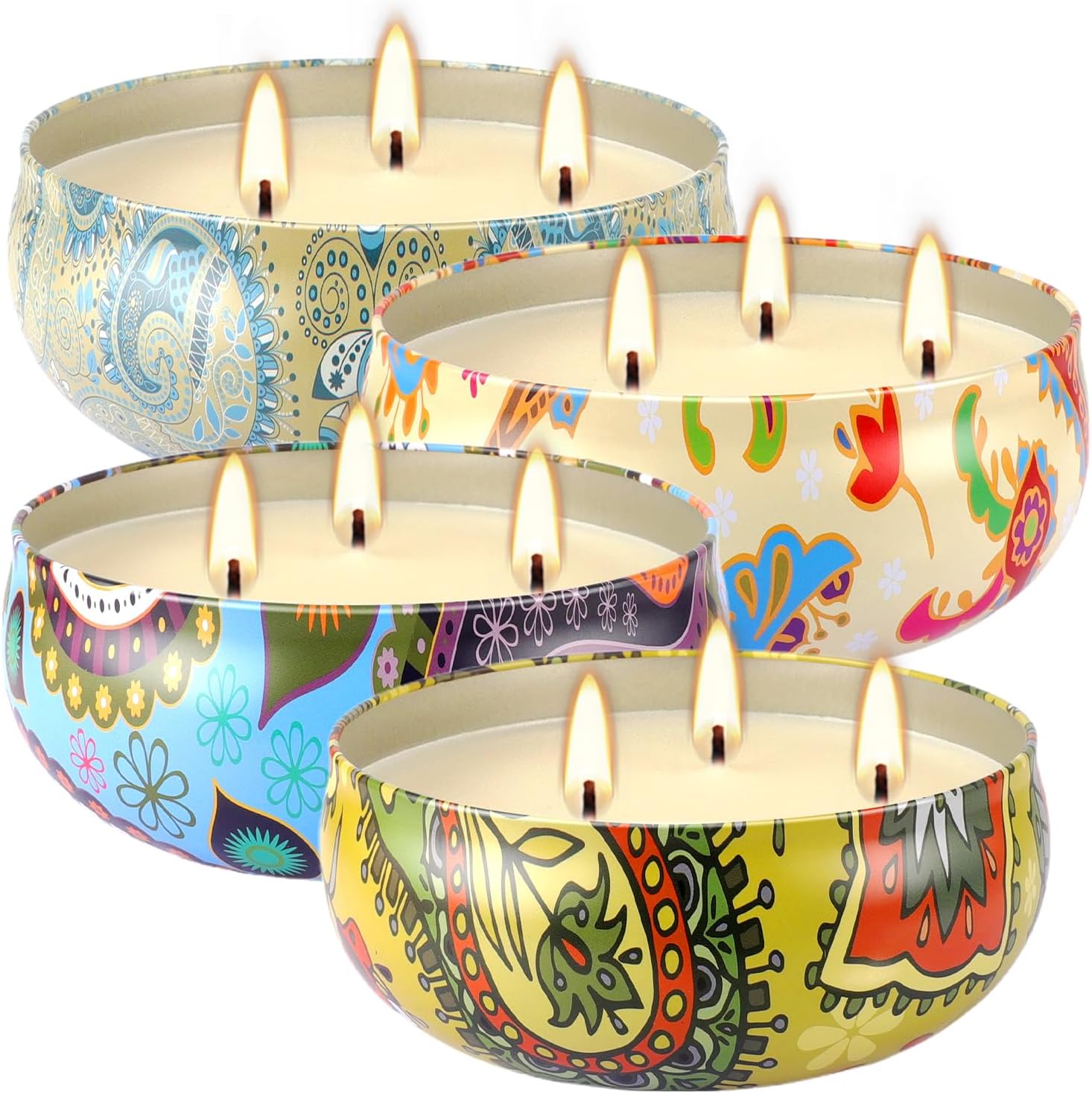 Soy Wax Brown Scented Candle — 4Pack-Classical Lemongrass