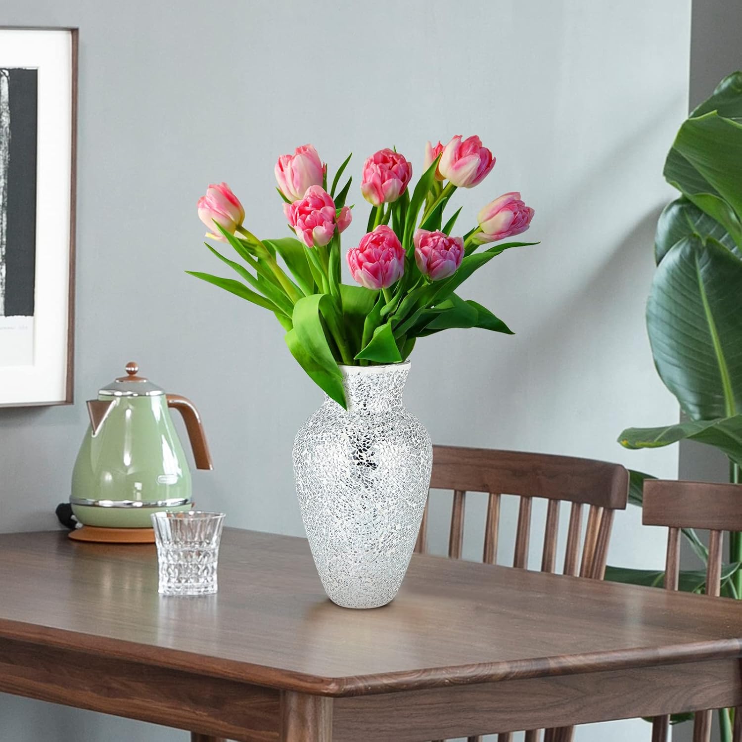 Handcrafted Glass Flower Vase — 11" - View 6