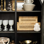 Handwoven Boho Glass Storage Bin — 15.55" - View 7