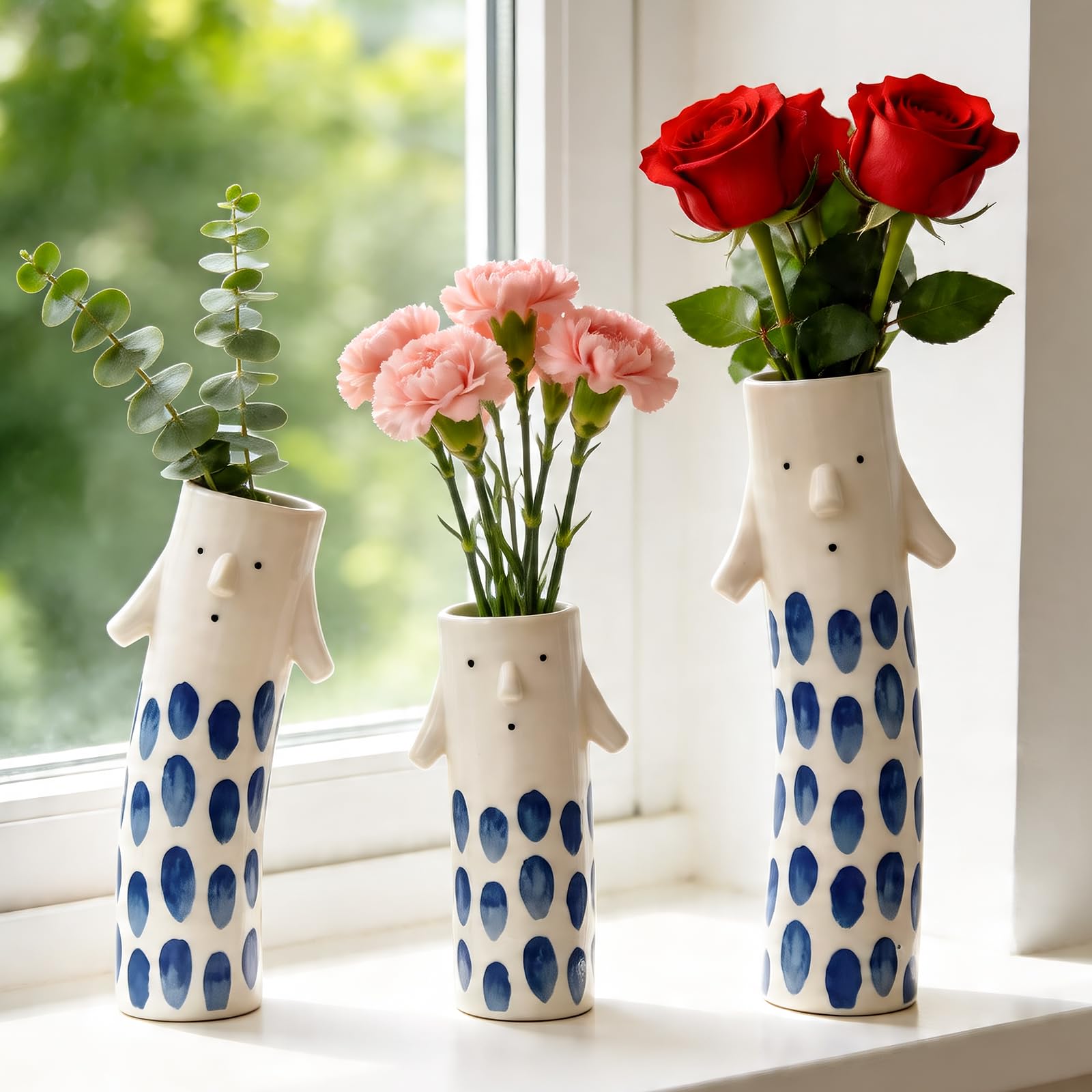 Modern Black Vase — Set of 3