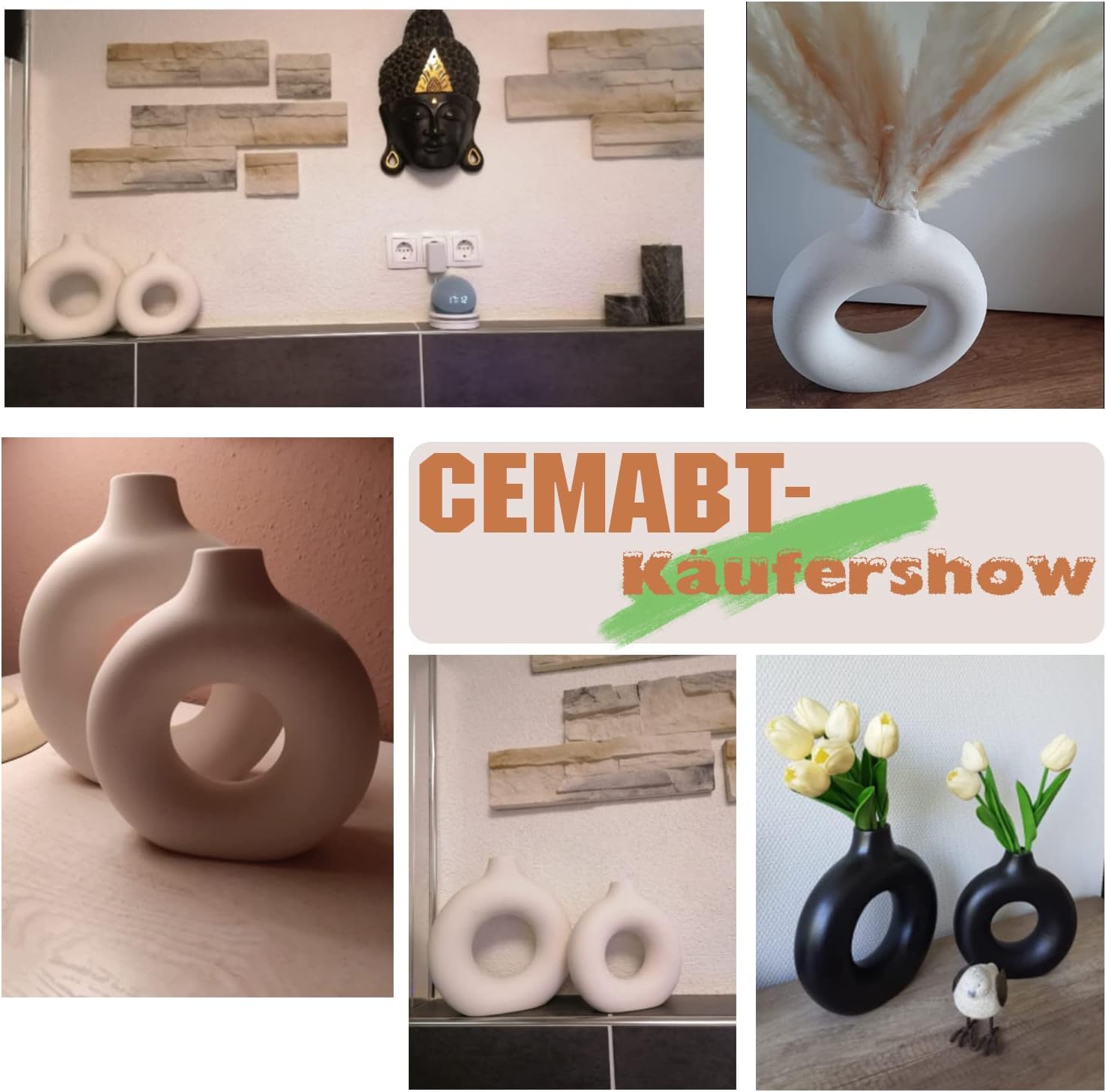 Boho Black Vase - View 5