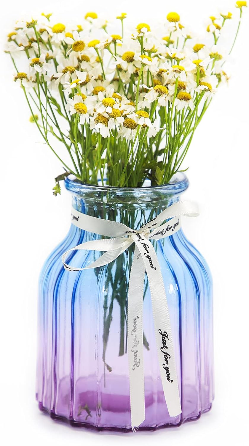 Modern Blue Flower Vase — H-blue Purple Gradient