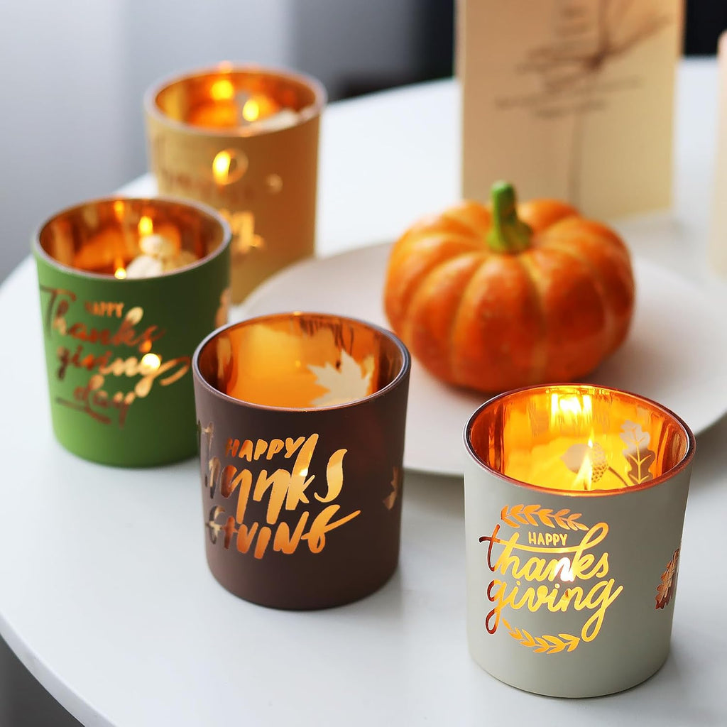 Glass Candle — Thanksgiving