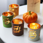 Glass Candle — Thanksgiving