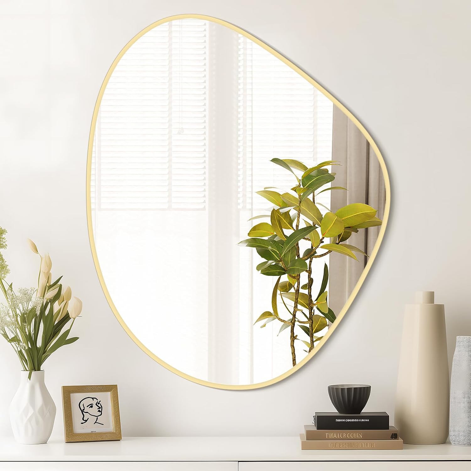 Luxe Black Wall Mirror — 28" - View 2