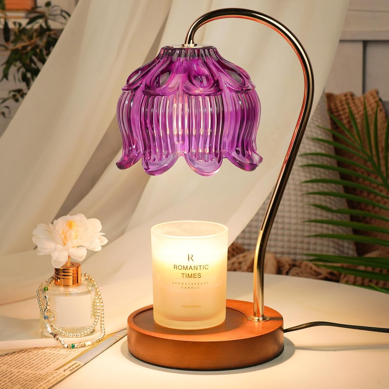 Adjustable Blue Table Lamp — Lily-Purple