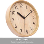 Battery Operated Farmhouse Silver Wall Clock — 10" - View 4