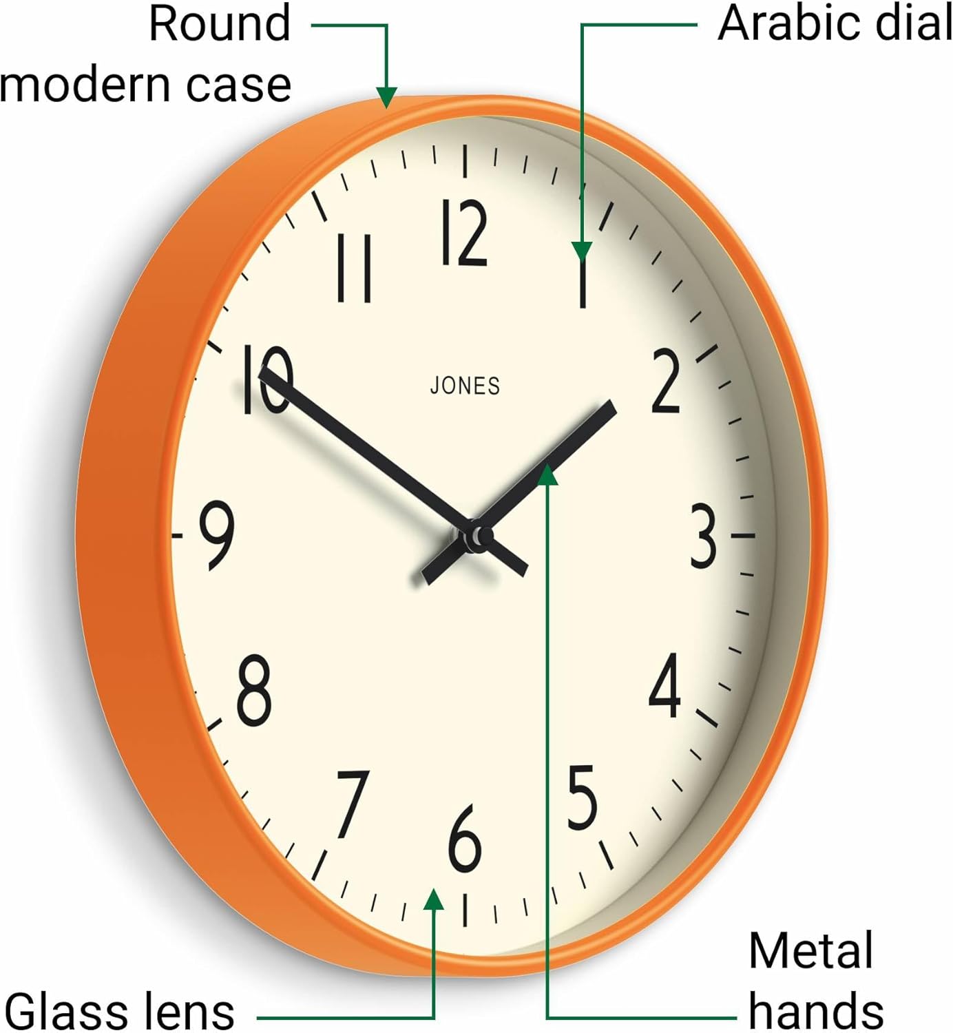 Round Modern Wall Clock — 12" - View 5