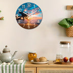 Battery Operated Blue Wall Clock — 12" - View 2