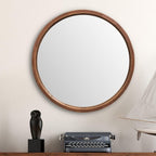Framed Farmhouse Beige Wall Mirror — 30" - View 7