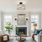Luxe Black Chandelier — 3-Light - View 3