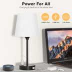 Dimmable Beige Bedside Lamp — Set of 2 - View 2