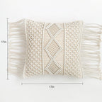 Boho Rattan Throw Pillow Cover — 17" - View 7