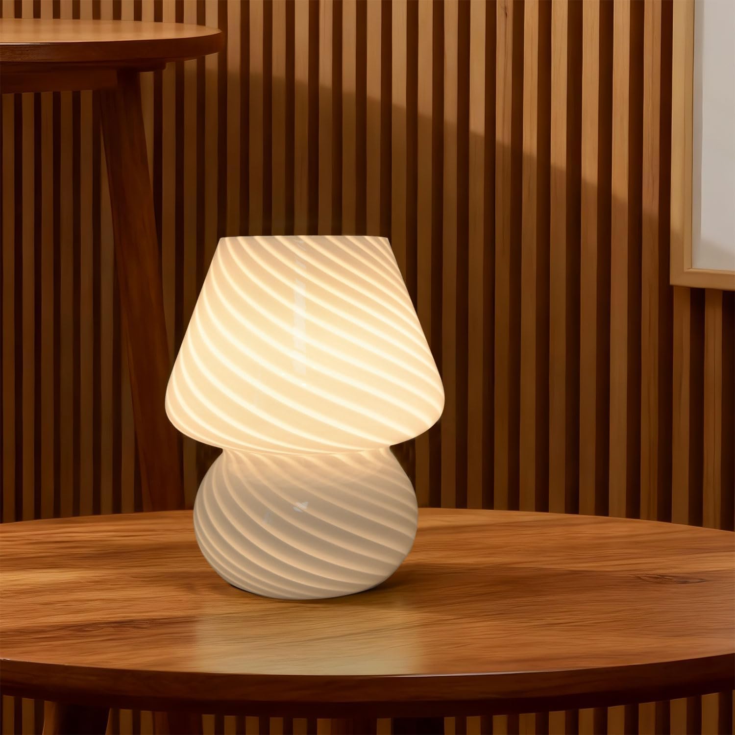 Pink Bedside Lamp — White