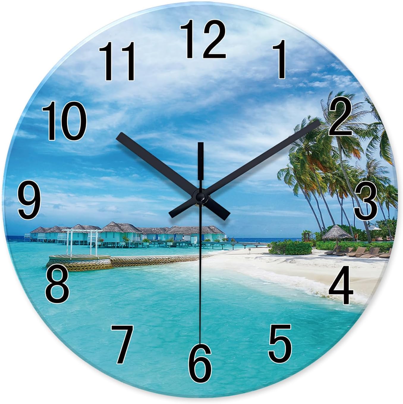 Battery Operated Blue Wall Clock — 12" — 20 Inch