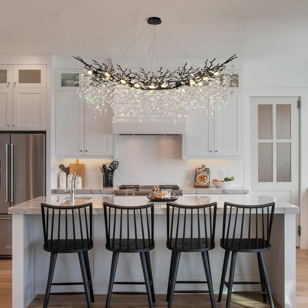 Rectangular Luxe Black Chandelier — 16-Light - View 8