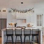 Rectangular Luxe Black Chandelier — 16-Light - View 8