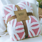 Beige Throw Pillow — 51" — Pink