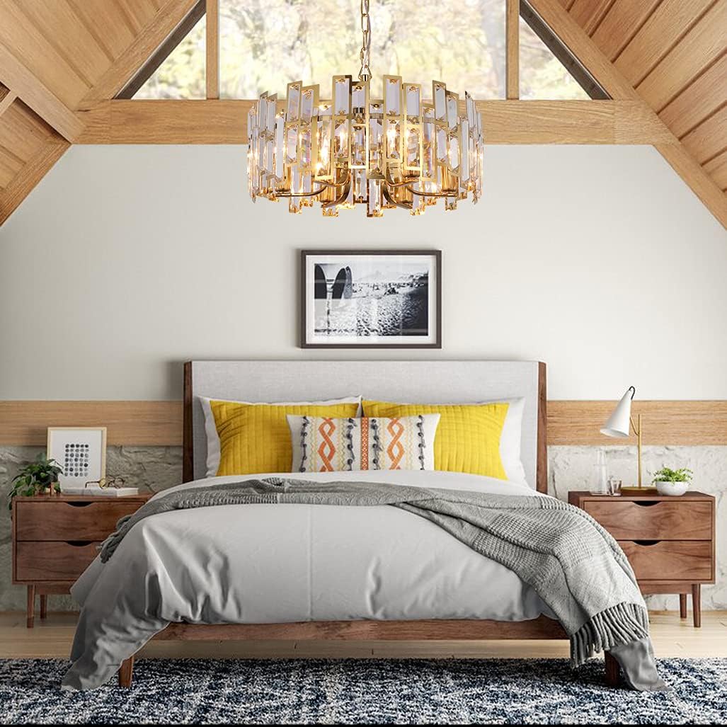 Round Luxe Gold Chandelier — 6-Light - View 3