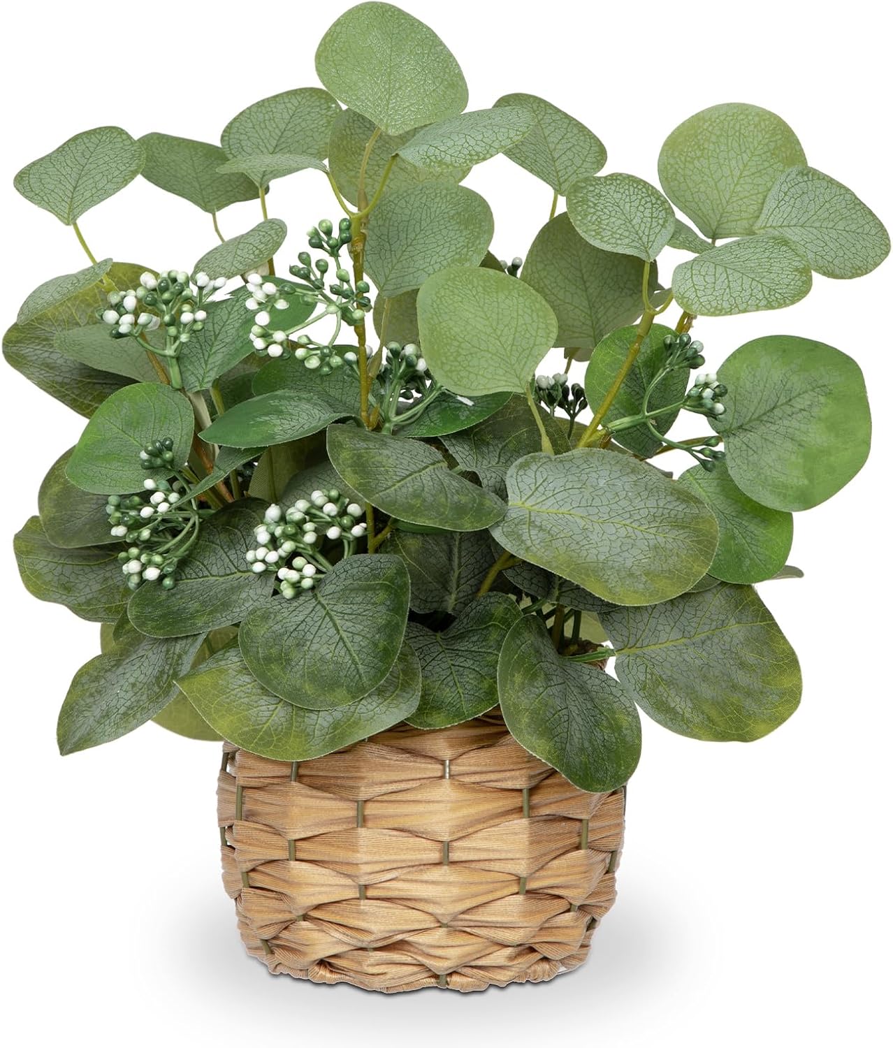 Boho Rattan Artificial Plant — 11" — Style#2