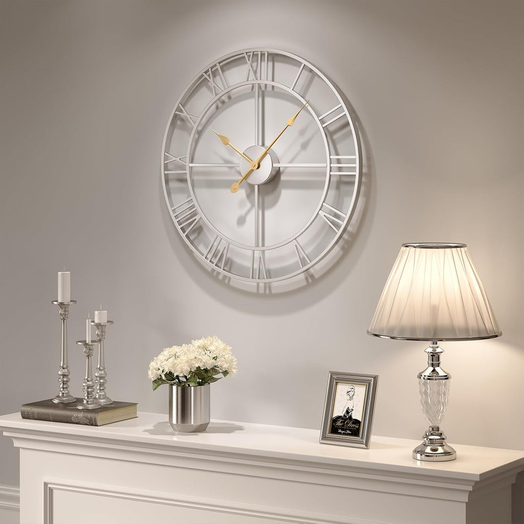 Battery Operated Black Wall Clock — 24" - View 8