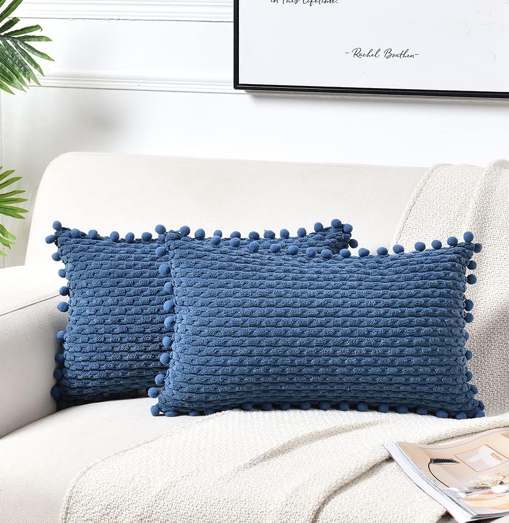 Boho Beige Throw Pillow Cover — 18" — 20" x 12" (Pack of 2)