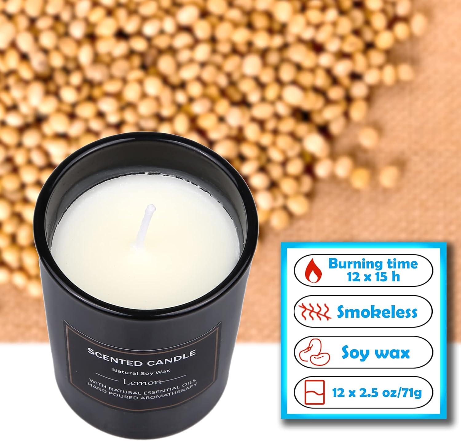 Soy Wax Wax Scented Candle - View 5