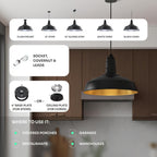 Beige Pendant Light — 12" - View 4