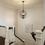 Modern Black Chandelier — 4-Light - View 4