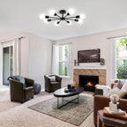 Modern Metal Chandelier — 8-Light - View 7