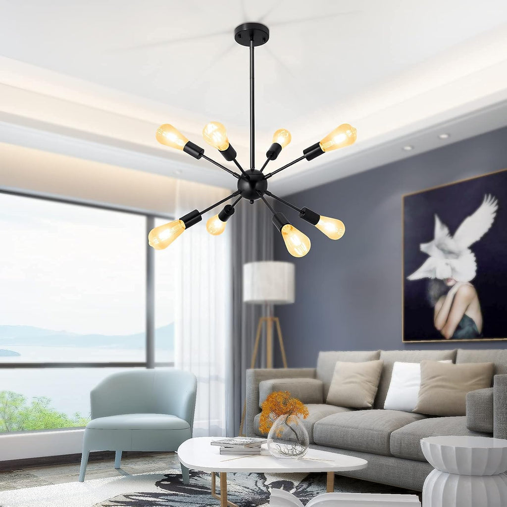 Adjustable Modern Black Chandelier - View 4