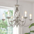 Farmhouse Black Chandelier — 6-Light