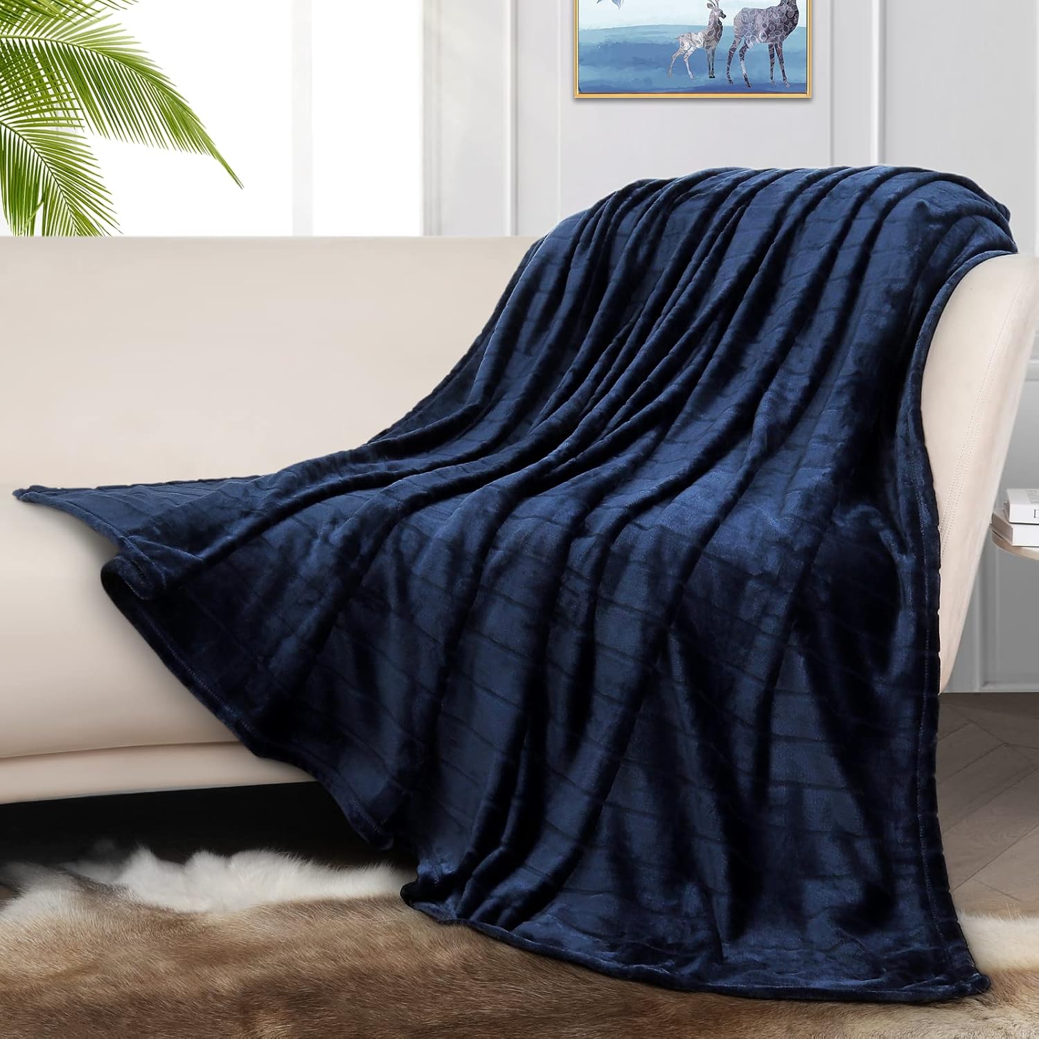 Luxe Beige Throw Pillow — 50" — 50 in x 70 in