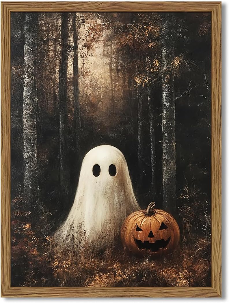 Framed Orange Wall Decor — 16" — Pumpkin
