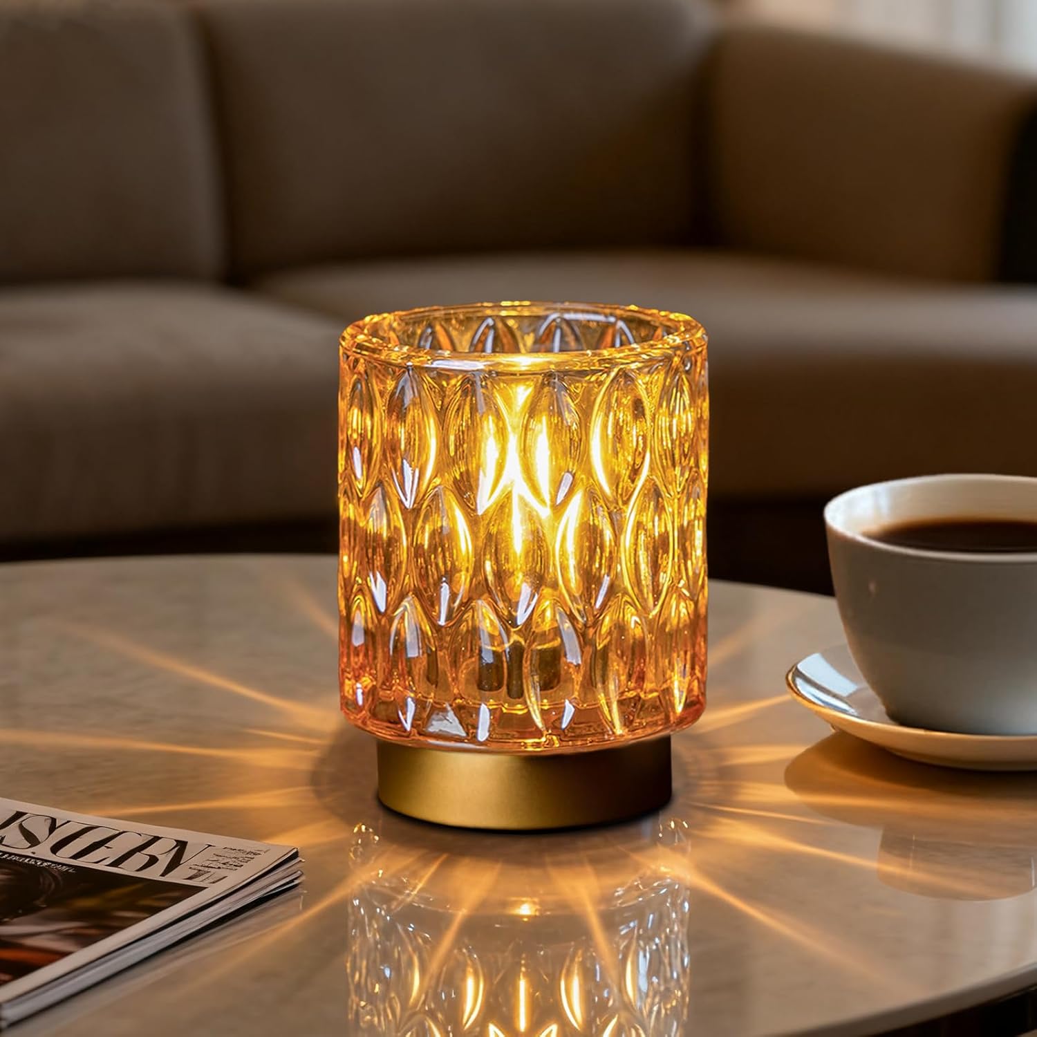 Cordless Luxe Orange LED Bulb — Amber