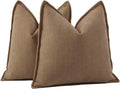 Chenille Boho Beige Throw Pillow Cover — 20" — Brown