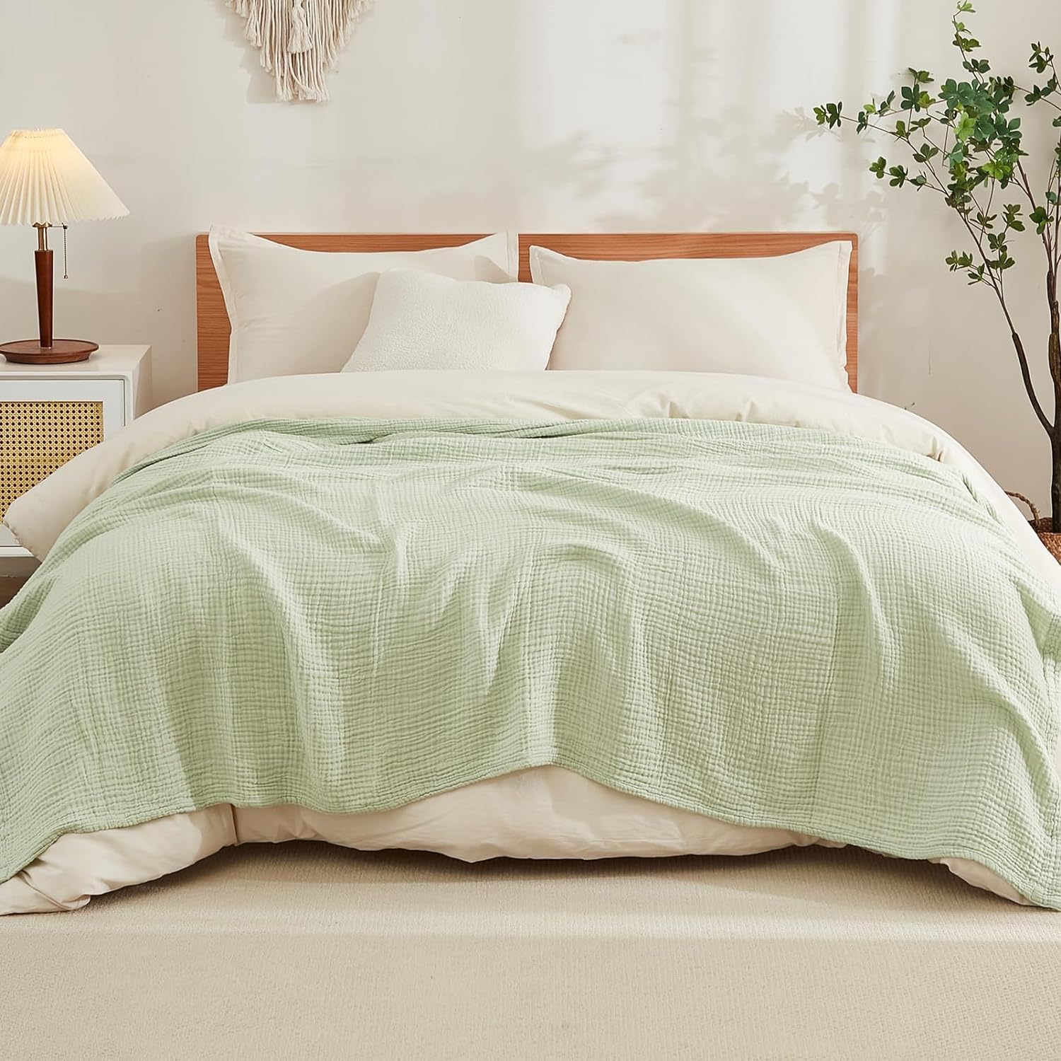 Beige Throw Pillow — 50" — Throw XL (50" x 71")
