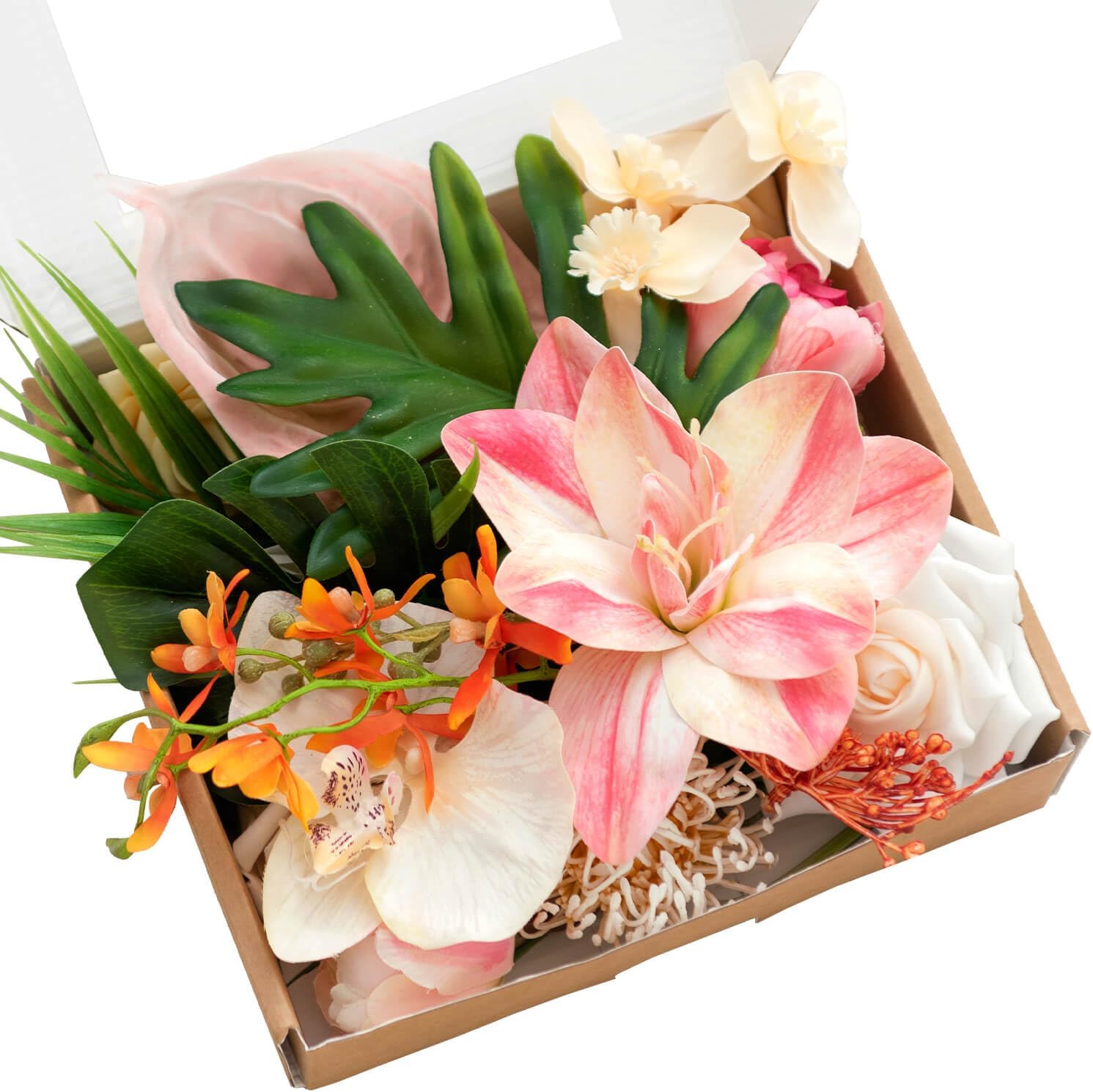 Beige Artificial Plant — Sorbet Orange