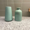 Farmhouse Blue Vase — Set of 2 — Blue Matte Modern