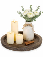 Round Farmhouse Black Candle
