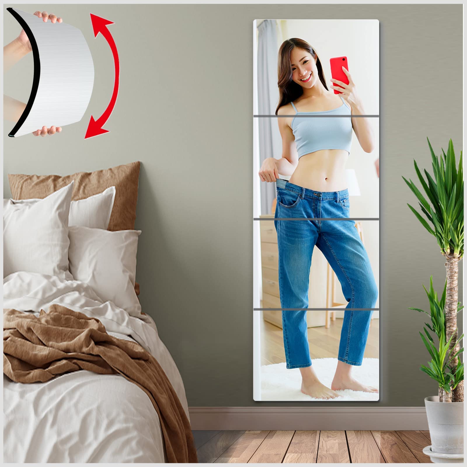 Glass Wall Mirror — 16"