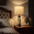 USB Farmhouse Gold Bedside Lamp — 27.25" - View 2